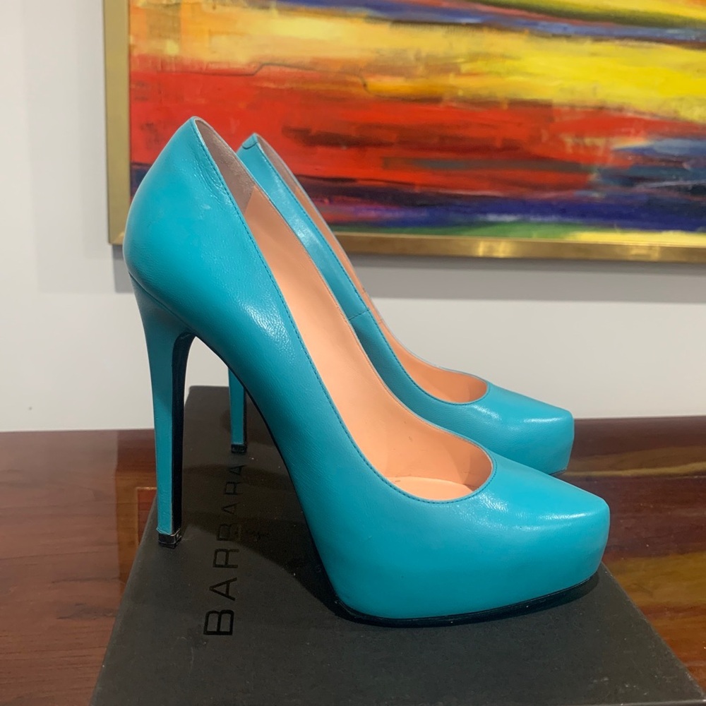 Barbara Bui Women's Sky Blue Hidden Platform Pumps Sz 37 Spring & Summer Chic!!